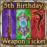 5th Birthday Weapon Ticket