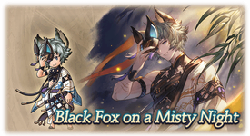 Black Fox on a Misty Night