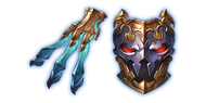01 Honoikazuchi-no-Okami (Seox's standard pair of his mask and Honoikazuchi-no-Okami.)