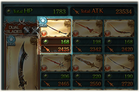 The top-left slot of the grid is used as an auxiliary weapon for some classes.