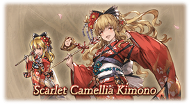 Scarlet Camellia Kimono