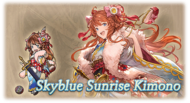 Skyblue Sunrise Kimono